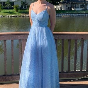 Baby blue prom dress